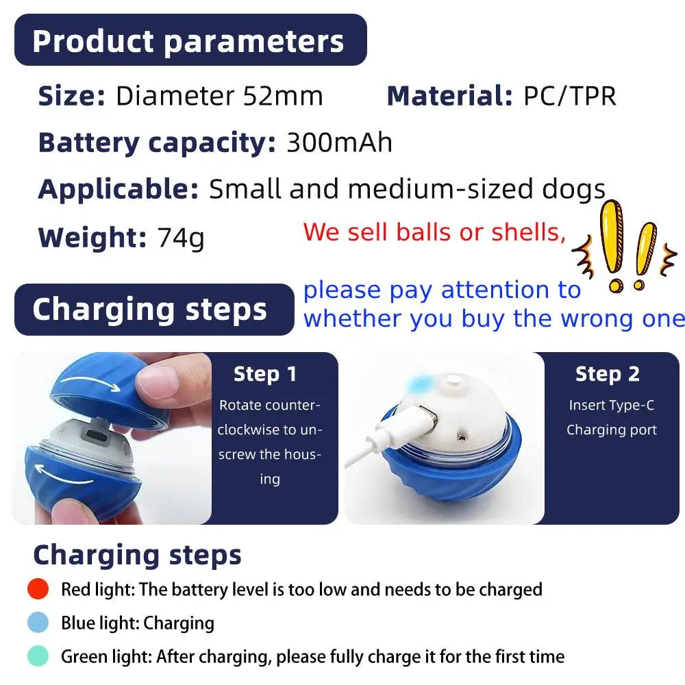 Automatic Smart Moving Ball 🎾 (Dog Toy)