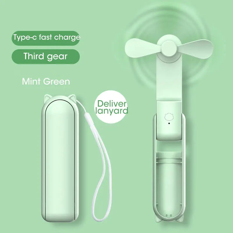 Foldable Mini Electric Fan 🌬️ 🧊