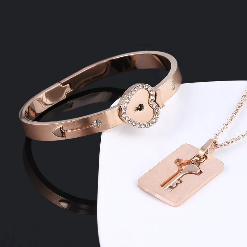 Lock & Key Couples Jewelry š ā¤ļø