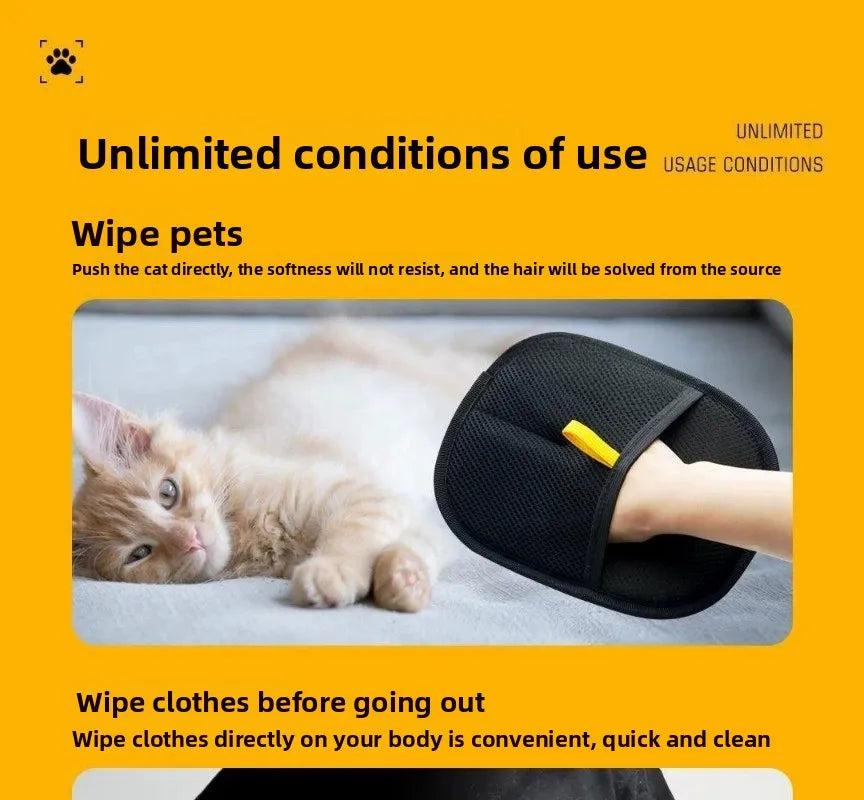FurSwipe™ 🧲 🐱 Electrostatic Hair Remover Mitt