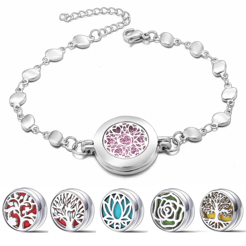 Heart-Shaped ❤️ Aromatherapy Scent Diffuser Bracelet 💎 🌹