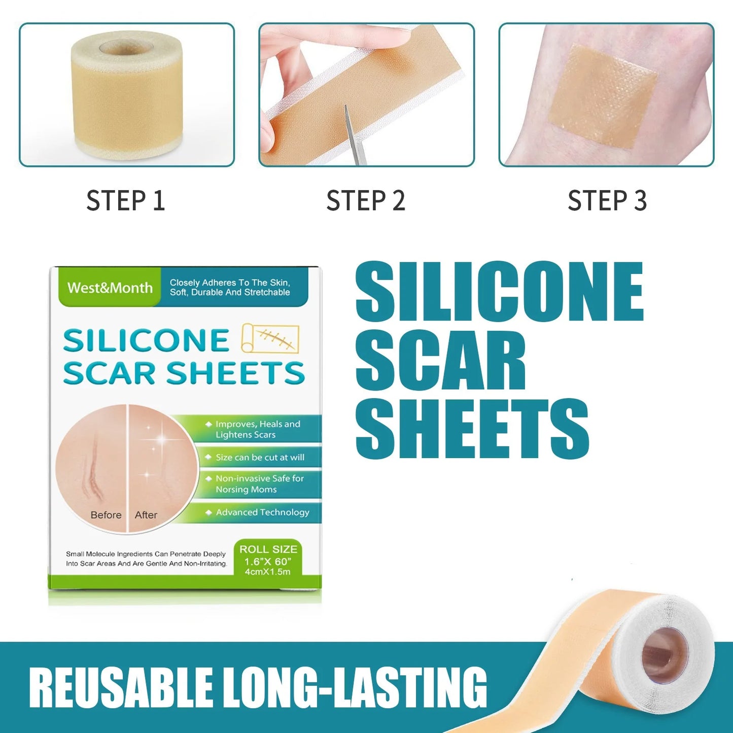 ClearSkin Strip™ ✨ Hydrocolloid or Silicone Roll for Acne, Pimples & Scars