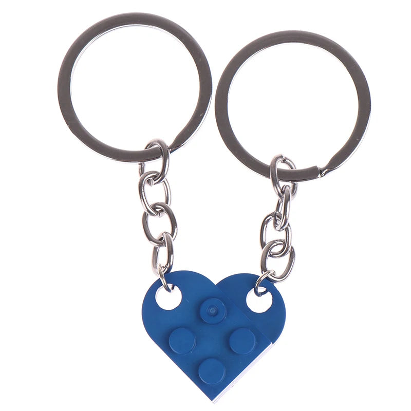 Lego Couples Heart Keychain