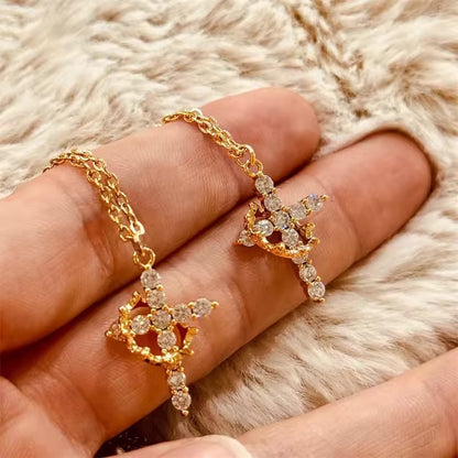 Christian Cross Pendant Necklace ✝️ 💎