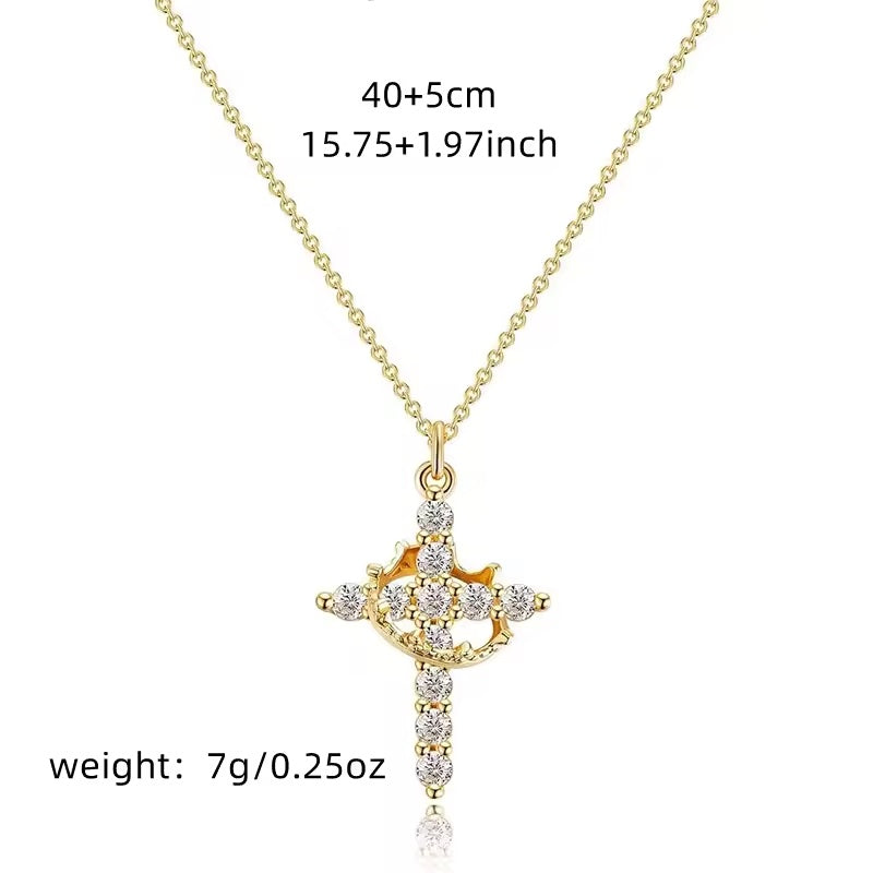 Christian Cross Pendant Necklace ✝️ 💎