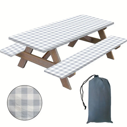 PicnicPerfect Tablecloth & Bench Cover Set 🌳🧺