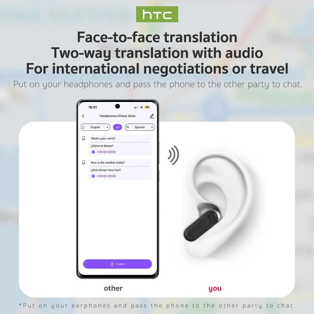 AI Translator Open-Ear Bluetooth Earbuds 🎶 👂  (V6.0)