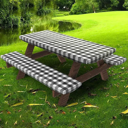 PicnicPerfect Tablecloth & Bench Cover Set 🌳🧺