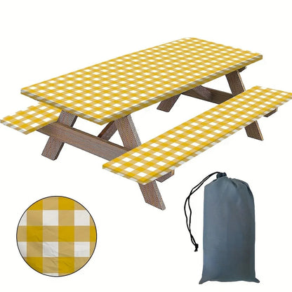 PicnicPerfect Tablecloth & Bench Cover Set 🌳🧺