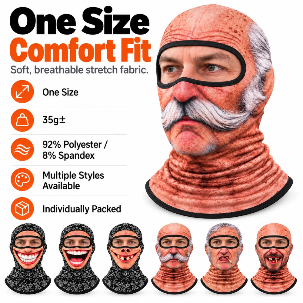 Funny Face Balaclava 🤣 👴🏻