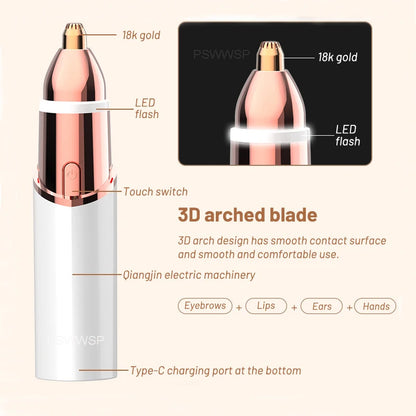 GlowTrim 2-in-1 Facial & Eyebrow Trimmer ✨