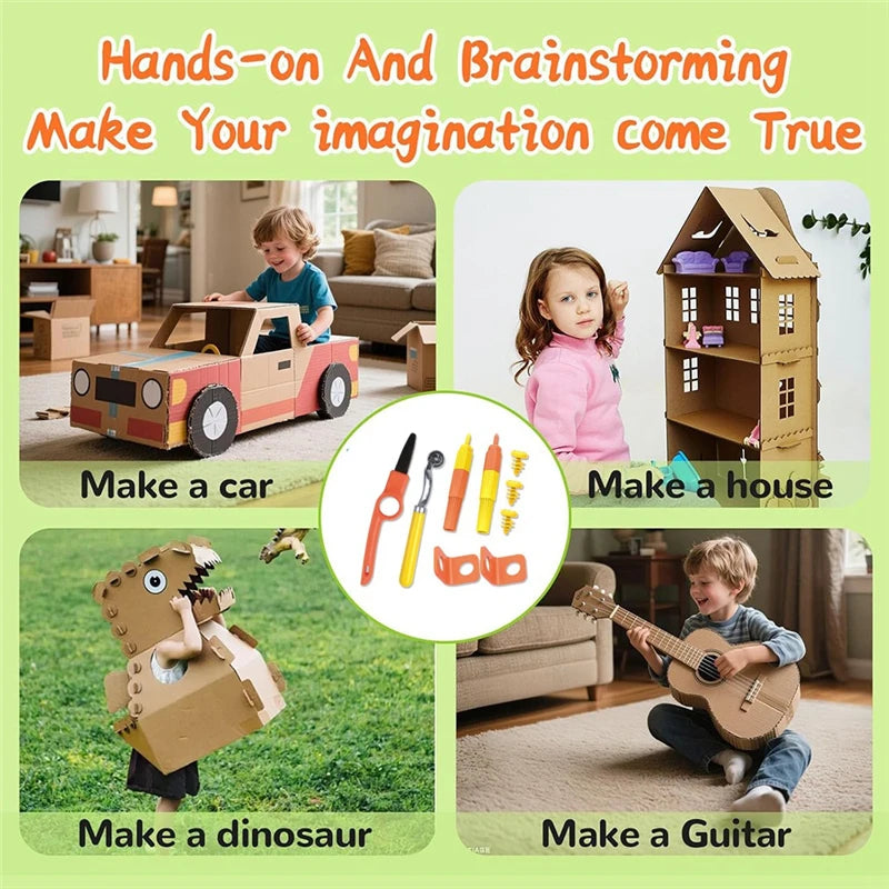 BuildCraft Kids™ DIY Cardboard Construction Kit 🛠️📦