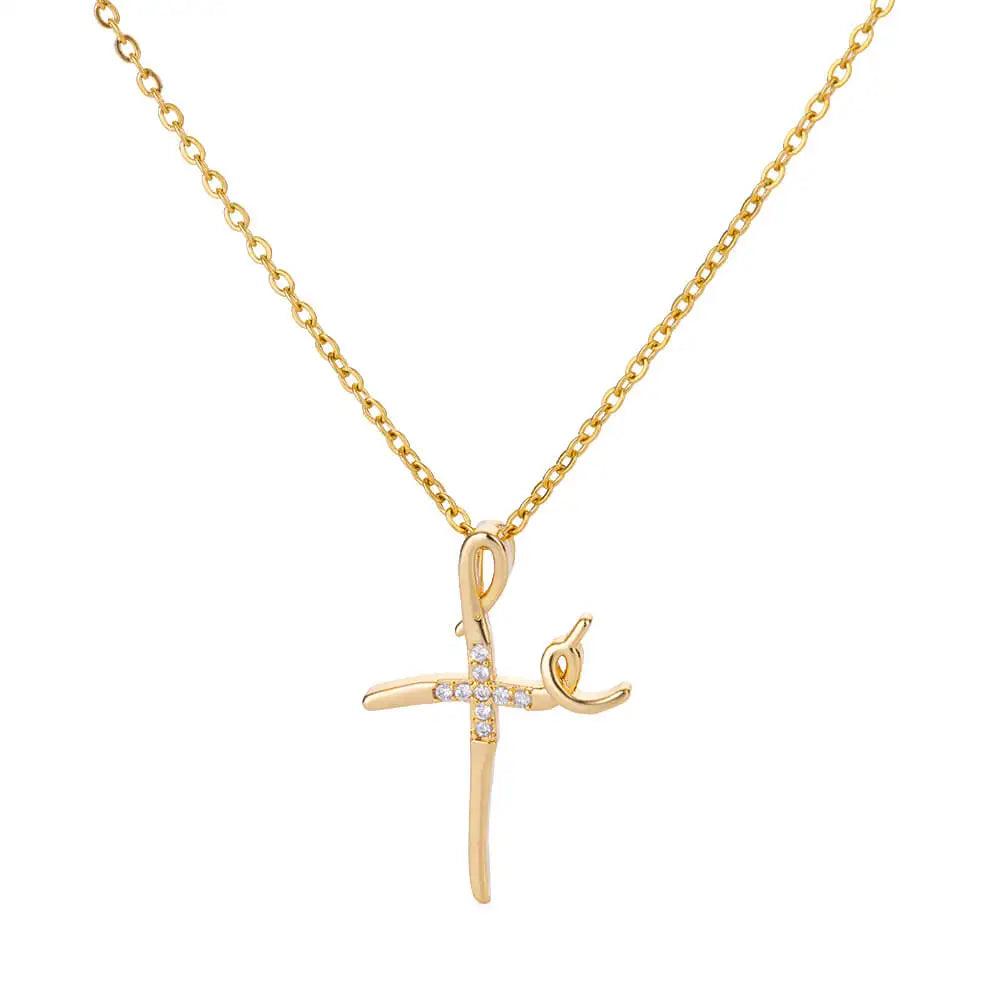 Christian Cross Pendant Necklace ✝️ 💎