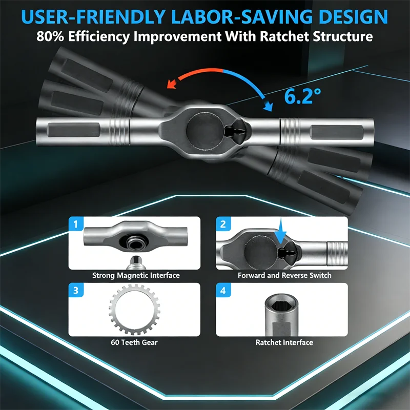 24-in-1 Magnetic Ratchet Screwdriver Set 🔧