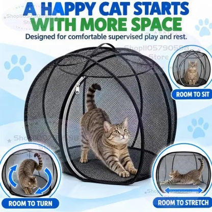 Pop-Up 360° Cat Playpen 🐱