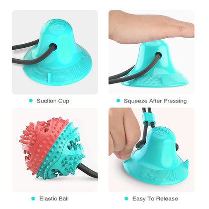 Suction Cup Rope Dog Toy/Treat Feeder 🦴 (For Large Dogs)