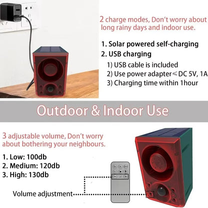 SolarGuard Pro™ 130dB Motion Alarm 🚨