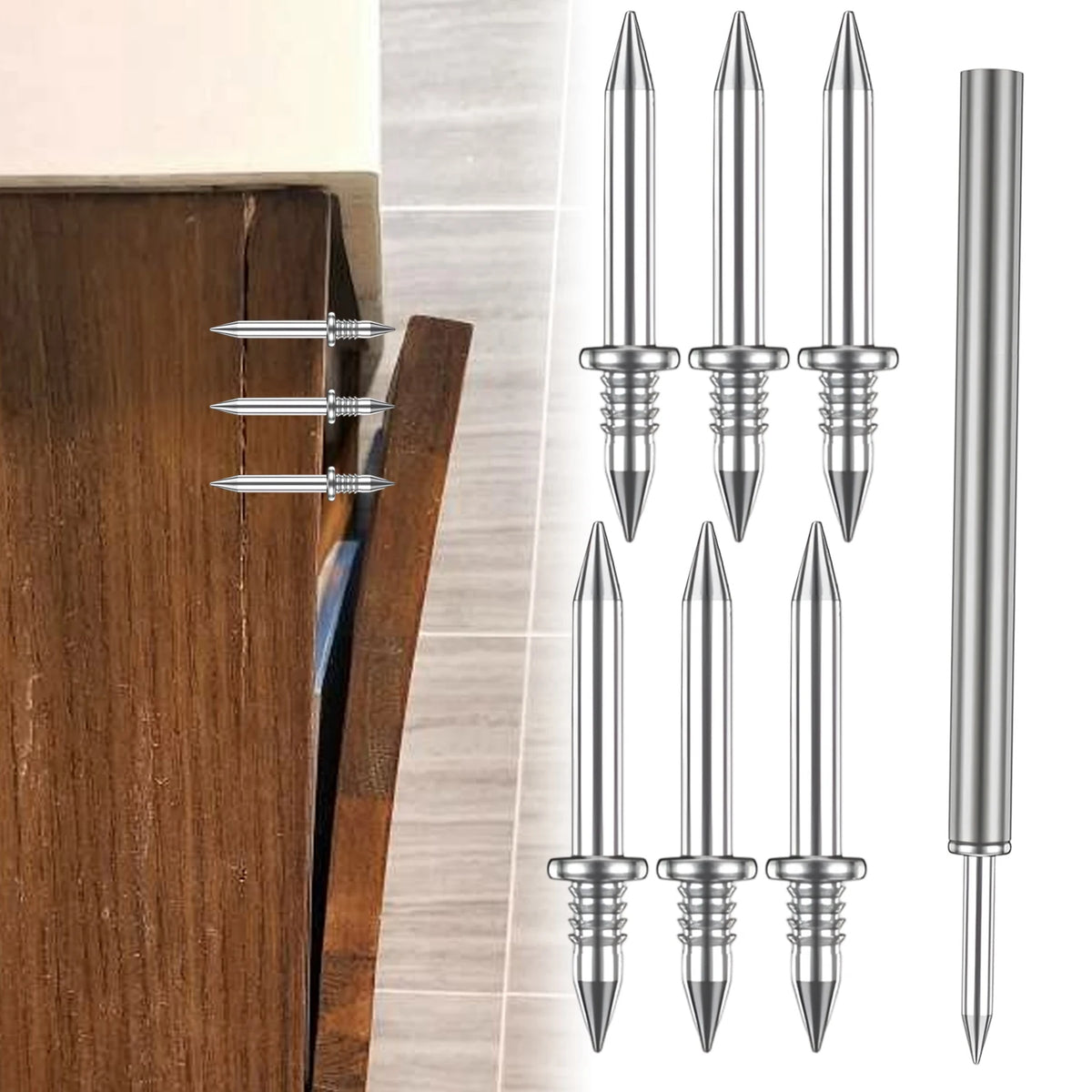 NoTrace™ Double-Headed Wall Fixing Nails 🔨
