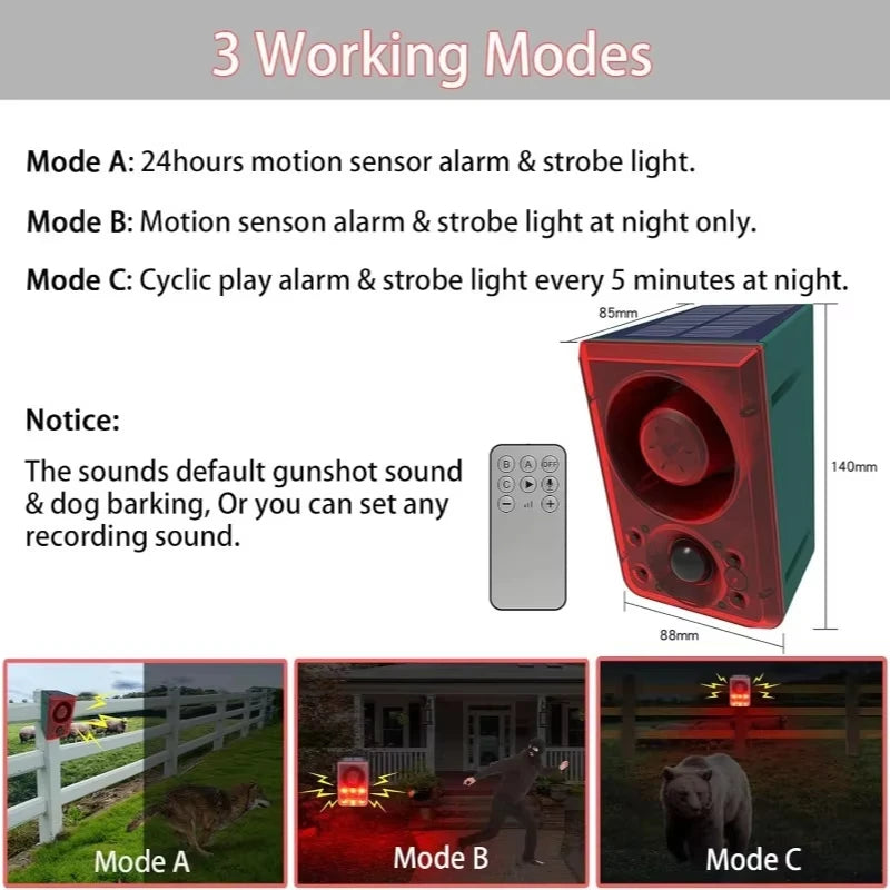 SolarGuard Pro™ 130dB Motion Alarm 🚨