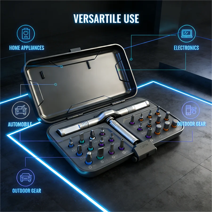 24-in-1 Magnetic Ratchet Screwdriver Set 🔧