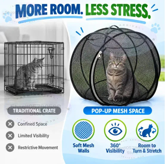 Pop-Up 360° Cat Playpen 🐱