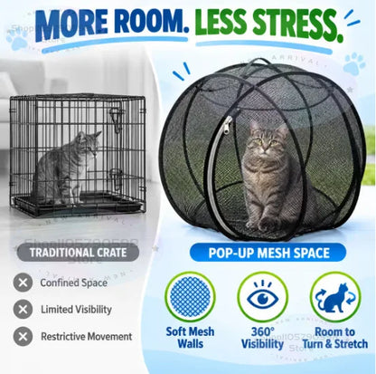 Pop-Up 360° Cat Playpen 🐱