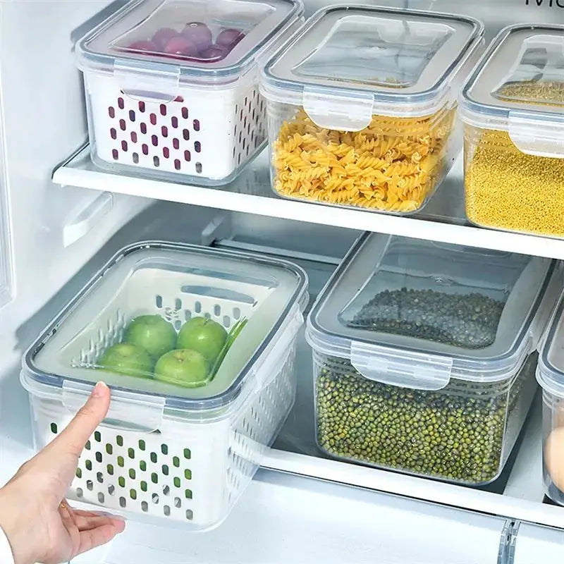 Produce Storage Box with Drain Basket 🥬 🍓 – Galactic Goods