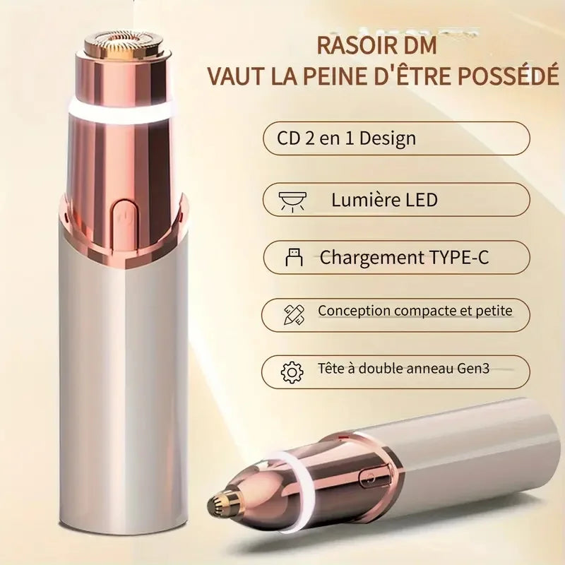 GlowTrim 2-in-1 Facial & Eyebrow Trimmer ✨