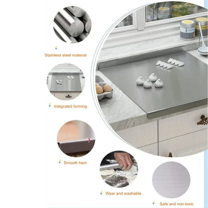 L-Shape Stainless Steel Double-Sided Chopping Board 🔪✨
