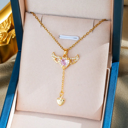 Angel Wings Movement Necklace 💖🪽