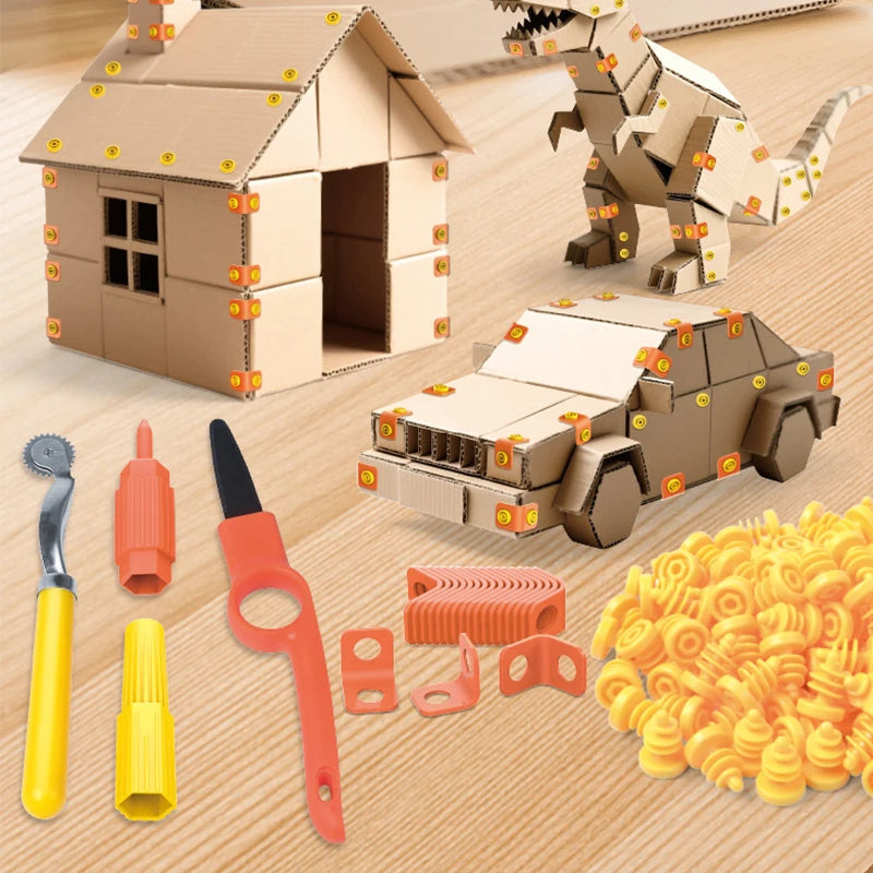 BuildCraft Kids™ DIY Cardboard Construction Kit 🛠️📦