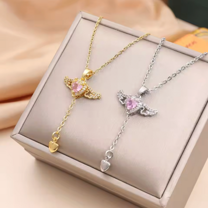 Angel Wings Movement Necklace 💖🪽