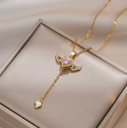 Angel Wings Movement Necklace 💖🪽