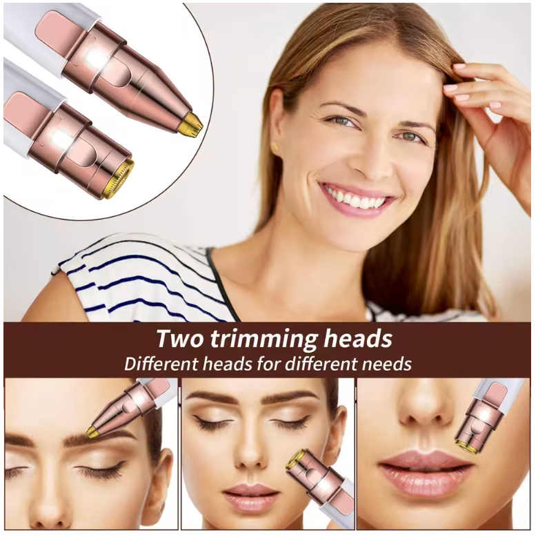 GlowTrim 2-in-1 Facial & Eyebrow Trimmer ✨