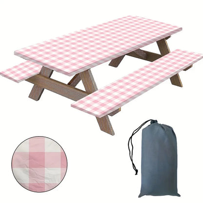 PicnicPerfect Tablecloth & Bench Cover Set 🌳🧺