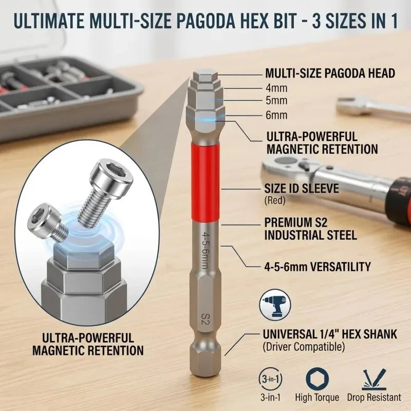 MagHex Multi-Step Magnetic Allen Bit Set 🧲
