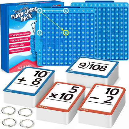 Math Bubble Board & Flash Card Set 🧠