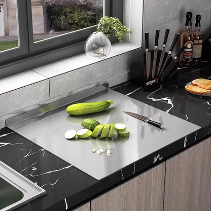L-Shape Stainless Steel Double-Sided Chopping Board 🔪✨
