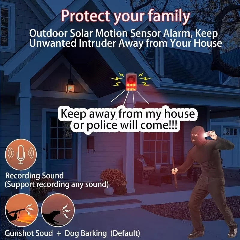 SolarGuard Pro™ 130dB Motion Alarm 🚨