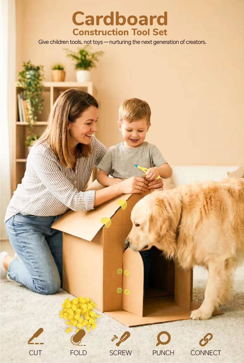 BuildCraft Kids™ DIY Cardboard Construction Kit 🛠️📦
