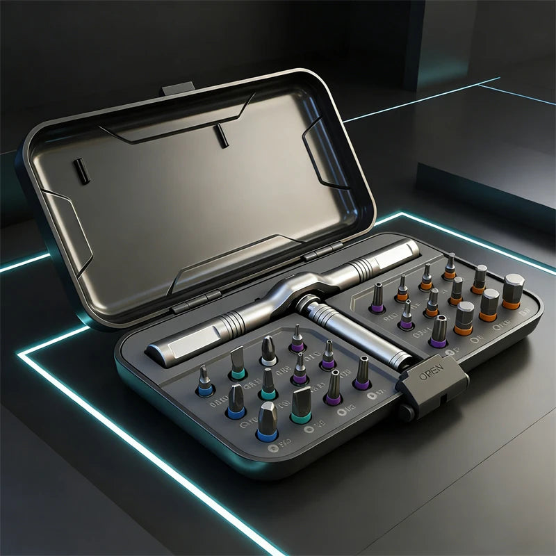 24-in-1 Magnetic Ratchet Screwdriver Set 🔧