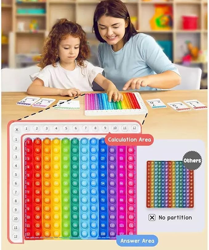 Math Bubble Board & Flash Card Set 🧠